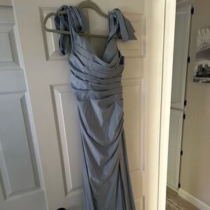Bridesmaid dress, The Fern in dusty blue